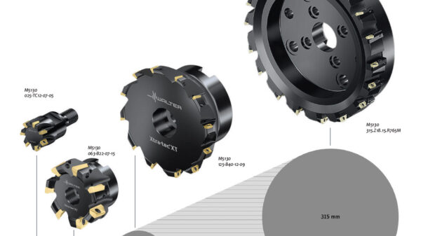Gama de freze Walter Xtra-tec XT M5130, prezentând unelte așchietoare cu diametre variabile de la 25mm la 315mm, ideale pentru diverse aplicații industriale.